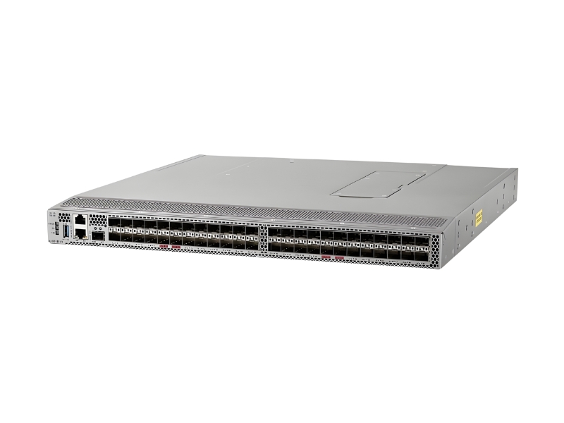 Cisco DS-C9148V-24PITK9 FC Switch, 24 active optics ports 32G SW, 1RU intake